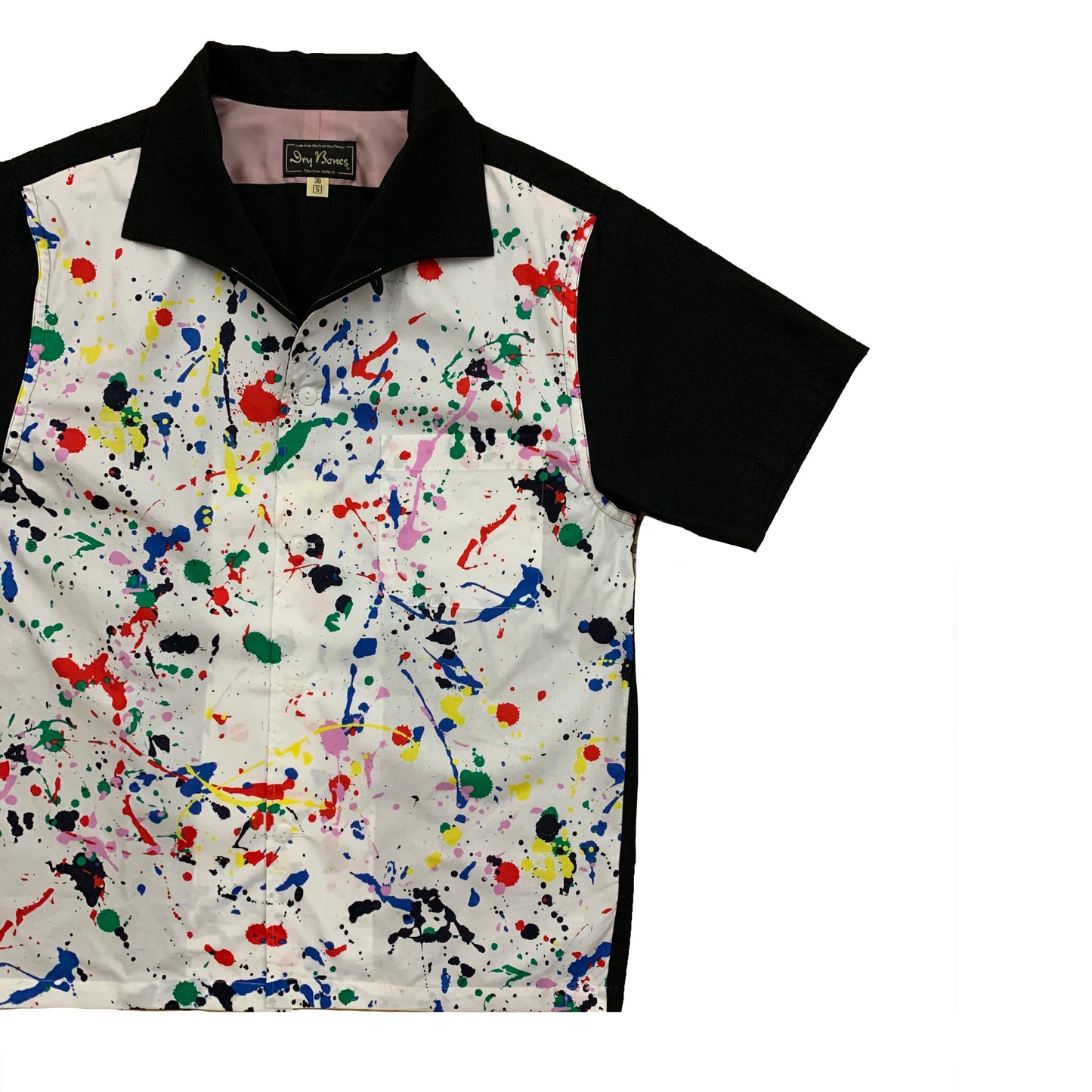 Print 2tone Italian Collar Shirt “J.POLLOCK”