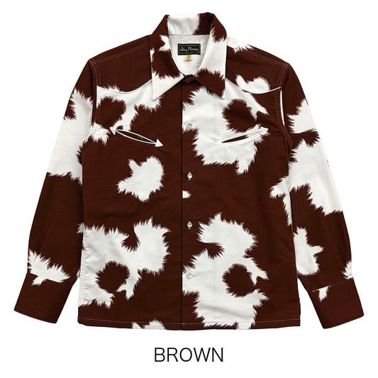 Print Flannel Western Open Shirt“HOLSTEIN”