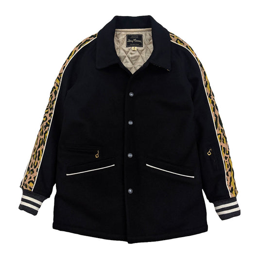 Leopard Piping Car Coat