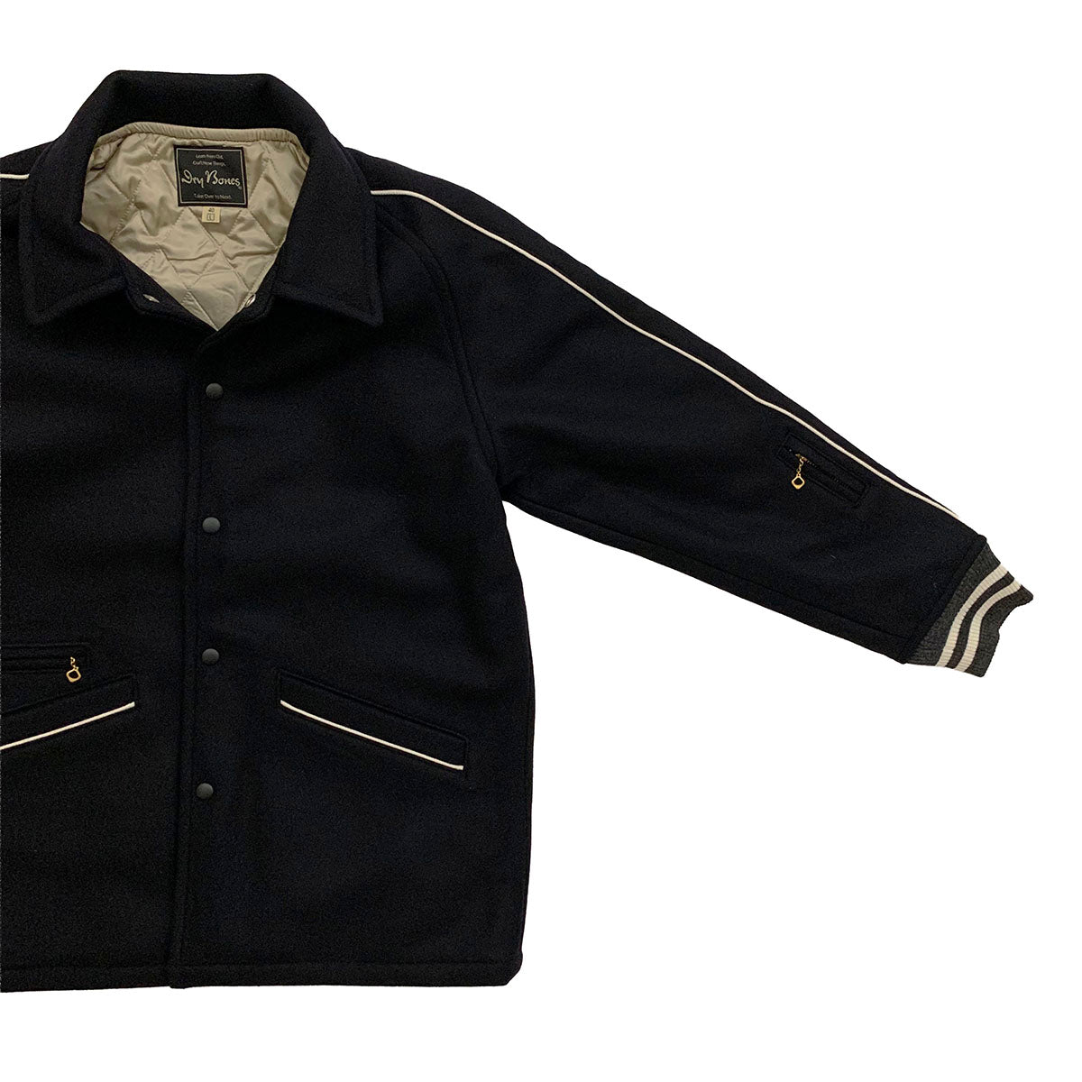Solid Piping Car Coat