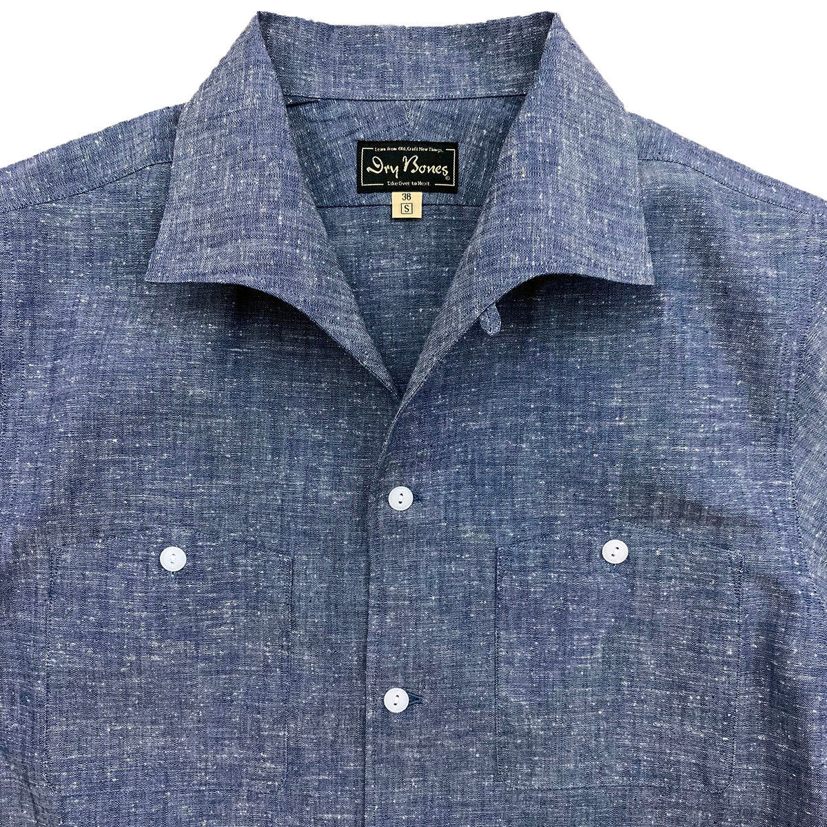 S/S Nep Chambray Italian Collar Shirt