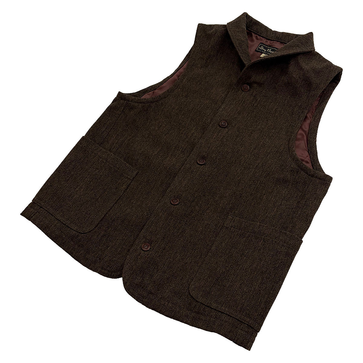 Tweed Shawl Collar Vest