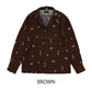 Long Sleeve Print Open Shirt “DOTTING ARGYLE”
