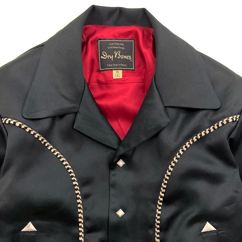 Western Plain Style Satin Jacket