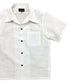 S/S White Open Shirt