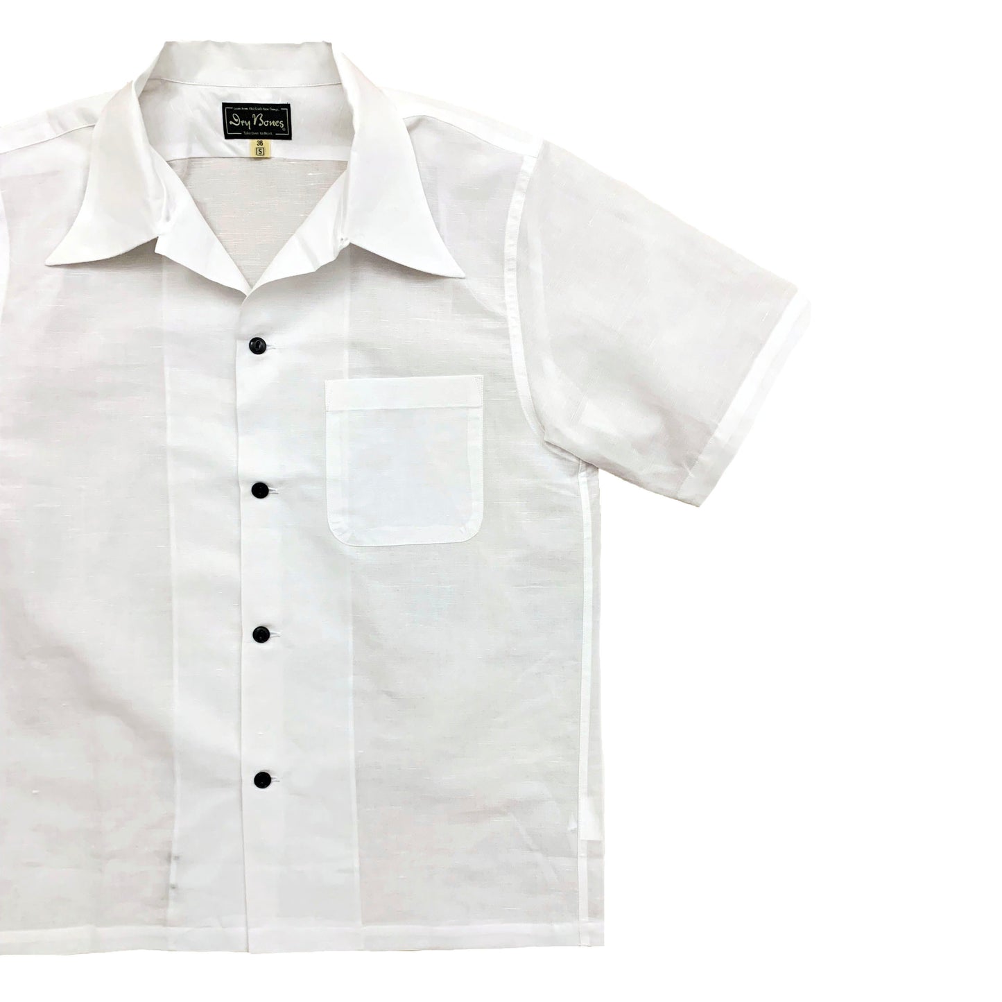 S/S White Open Shirt