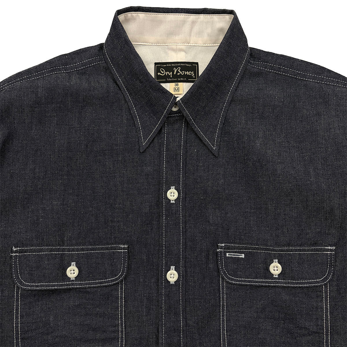 美品 Dry Bones ドライボーンズ ヘリンボーン生地 ワーク ジャケットS Embroidered Jacket “DRAGON”】 size : 36(S),38(M),40(L),XL(42) 入荷