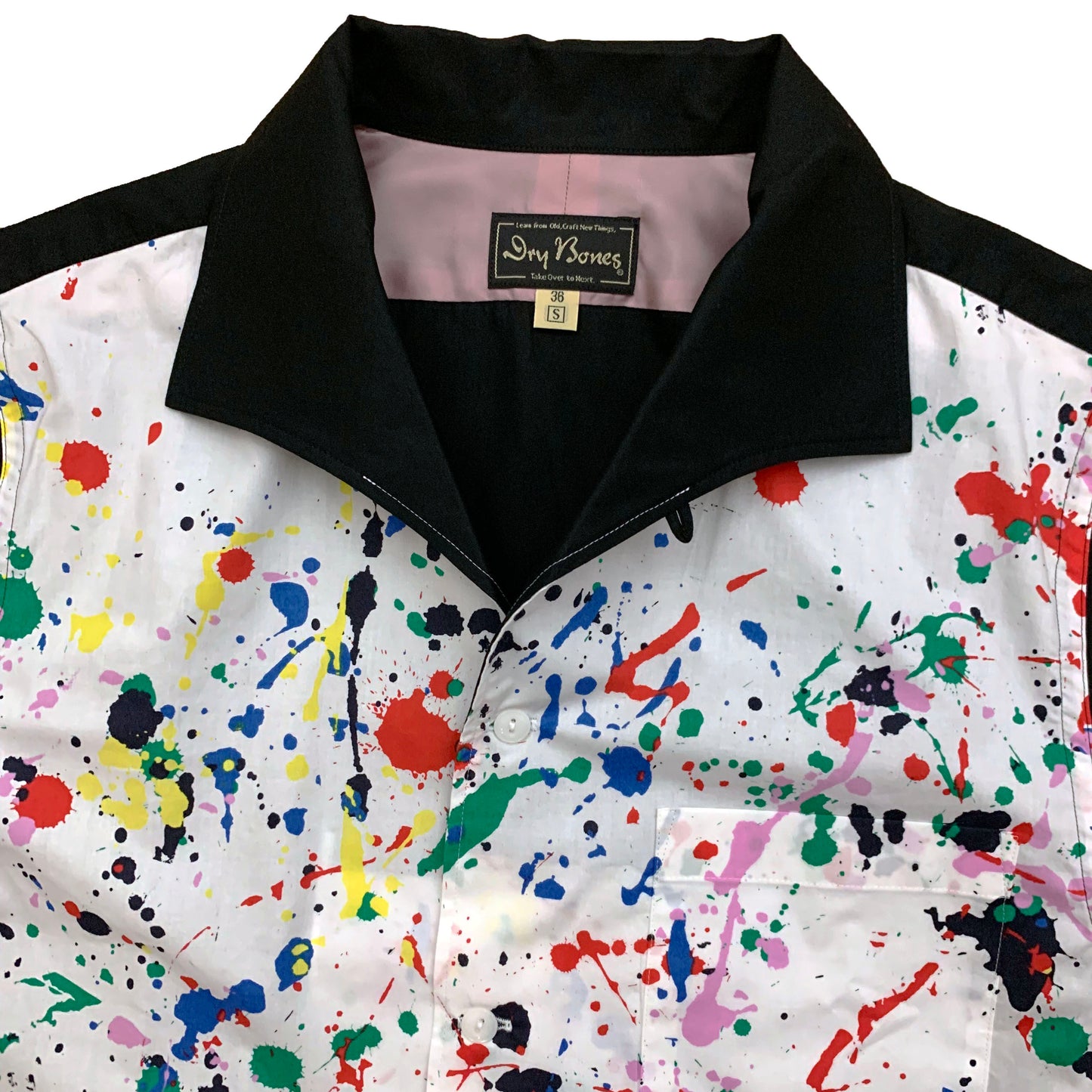 Print 2tone Italian Collar Shirt “J.POLLOCK”