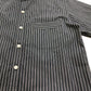 Stripe Band Collar Work Shirt