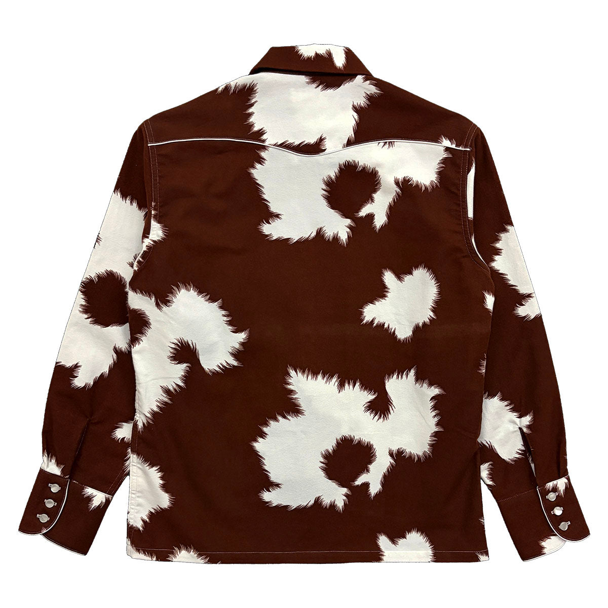 Print Flannel Western Open Shirt“HOLSTEIN”