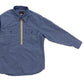 Hairline Half Zip Work Shirt