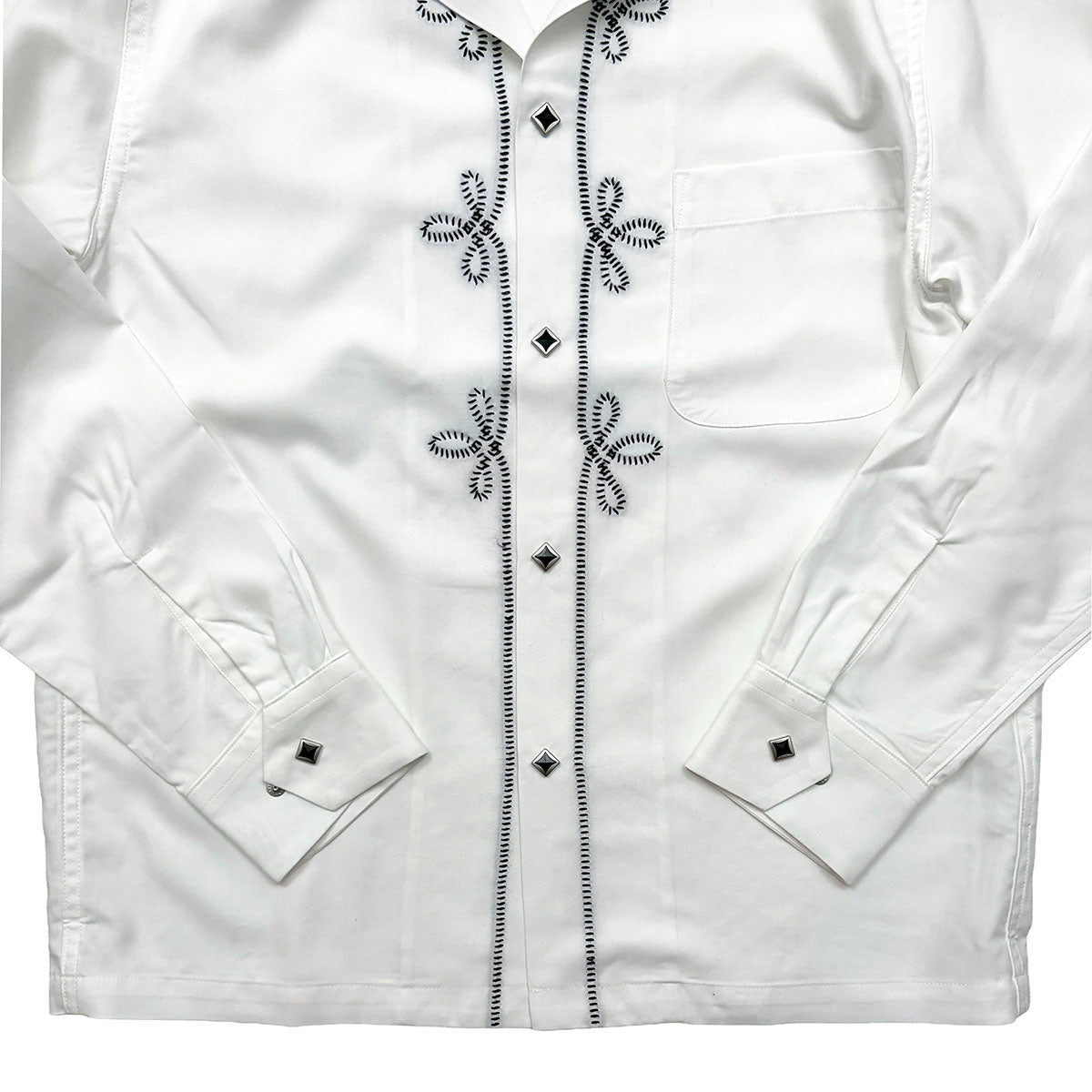 Waiting for production to increase: Embroidered Open Shirt “WESTERN”