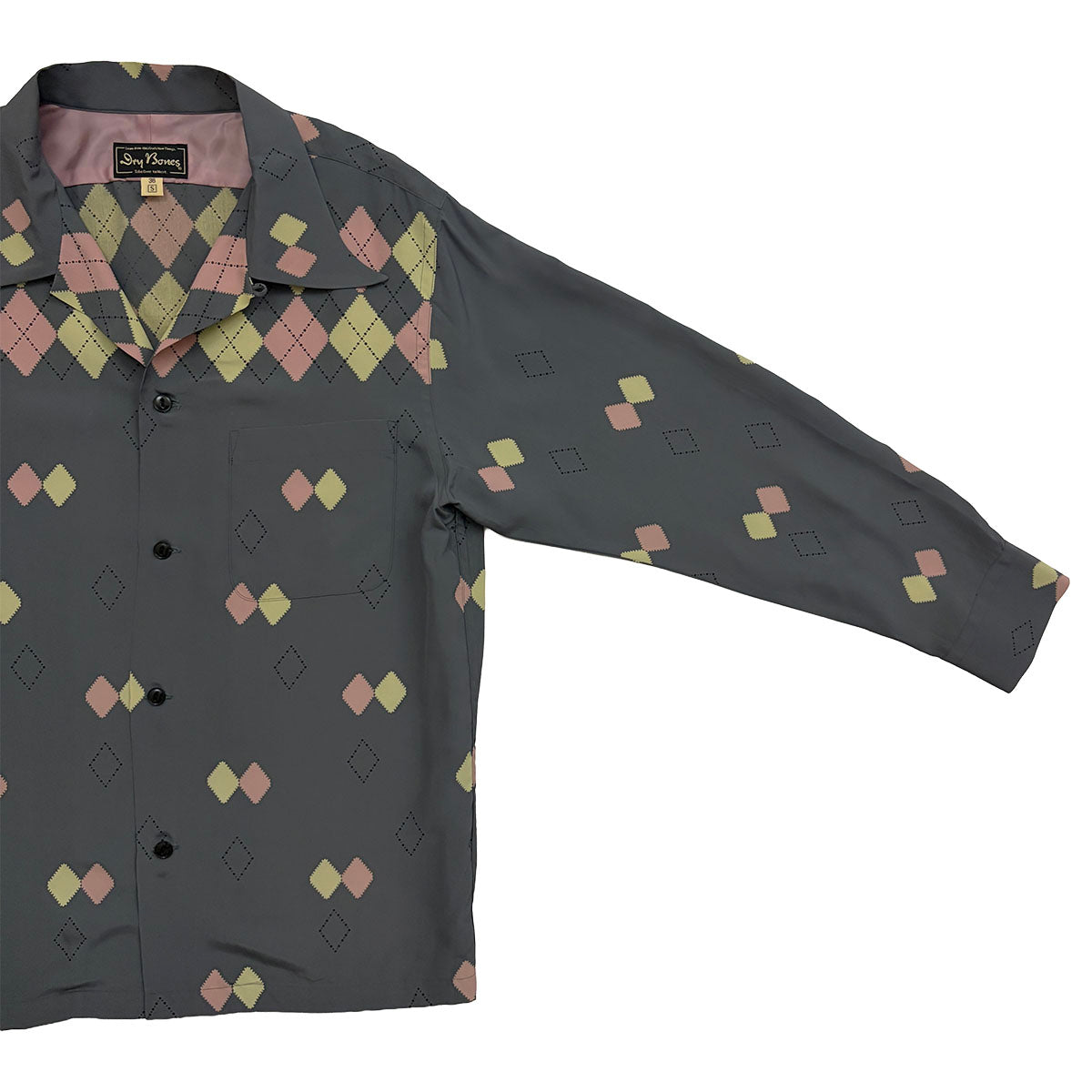 Border Argyle Open Shirt