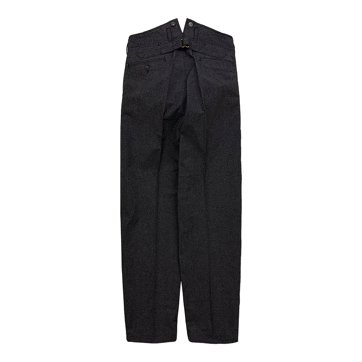 High Back Black Chambray Work Trousers 