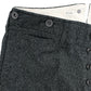 High Back Black Chambray Work Trousers