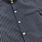 Stripe Band Collar Work Shirt