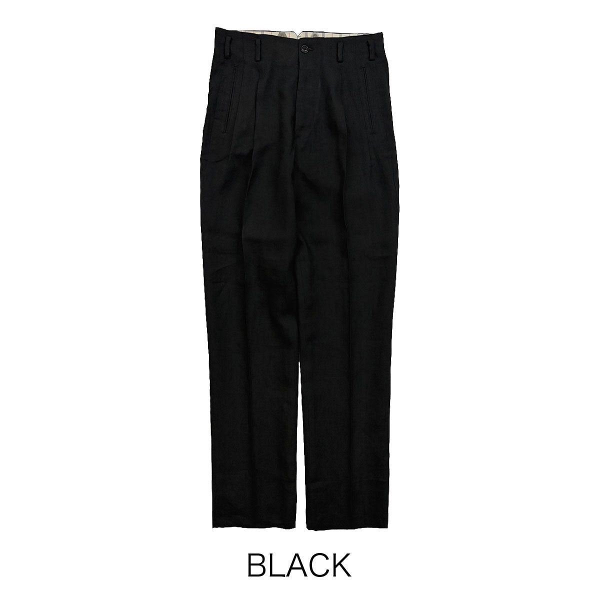 Hand Stitched Linen Two Tuck Trousers