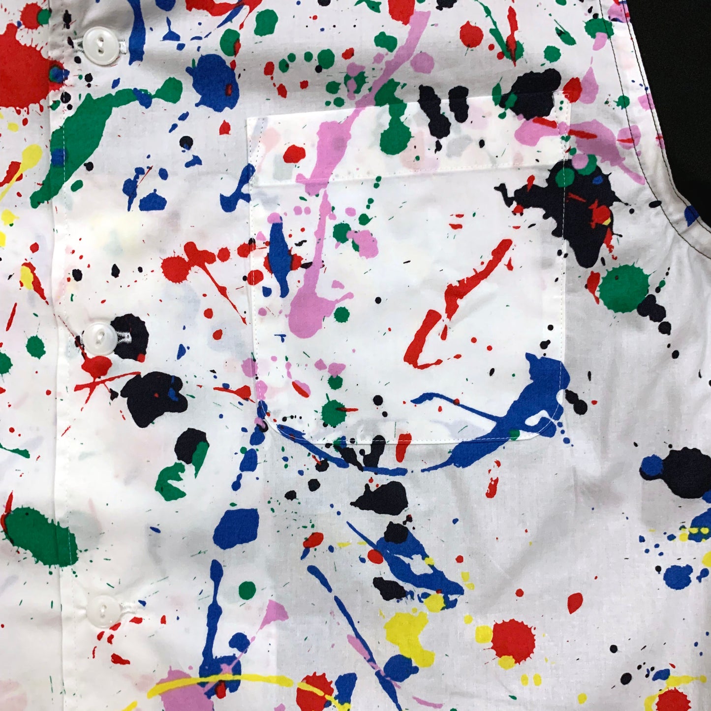Print 2tone Italian Collar Shirt “J.POLLOCK”