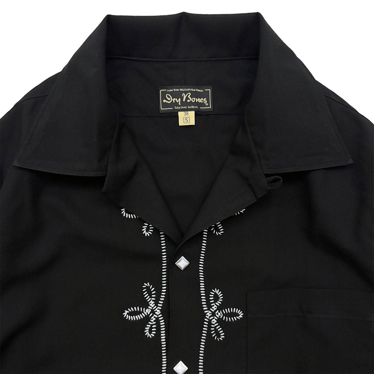 安*之様 レア！ドライボーンズ！レーヨンシャツ！！ エンブロイダーオープンシャツ “WESTERN”/ DRY BONES【ドライボーンズ