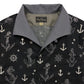Print 2tone Italian Collar Shirt “ANCHOR”