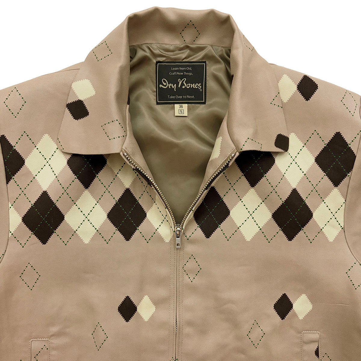 Border Argyle Gabardine Jacket