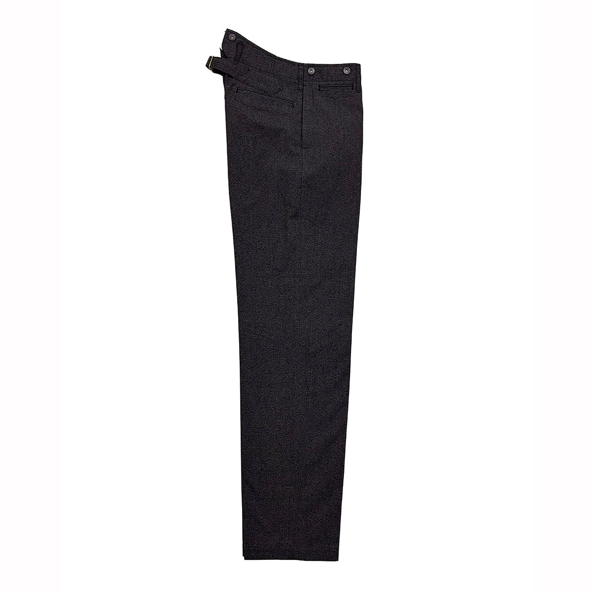 High Back Black Chambray Work Trousers 