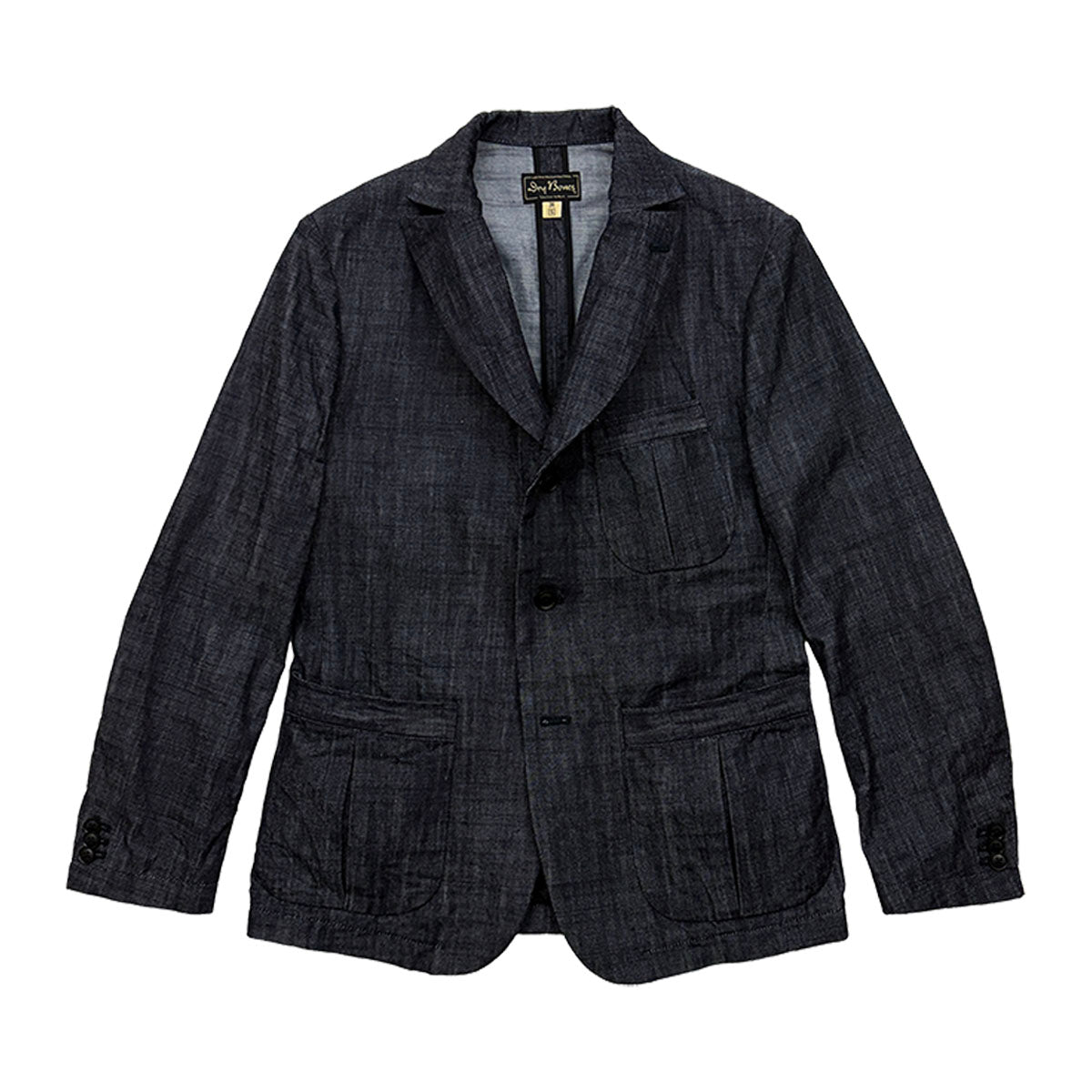 極美品 LEONARD デニムテーラードジャケット ラメ サイズ11*JD88 KAMIYA ジャケット テーラードジャケット Denim Biker Jacket メンズ