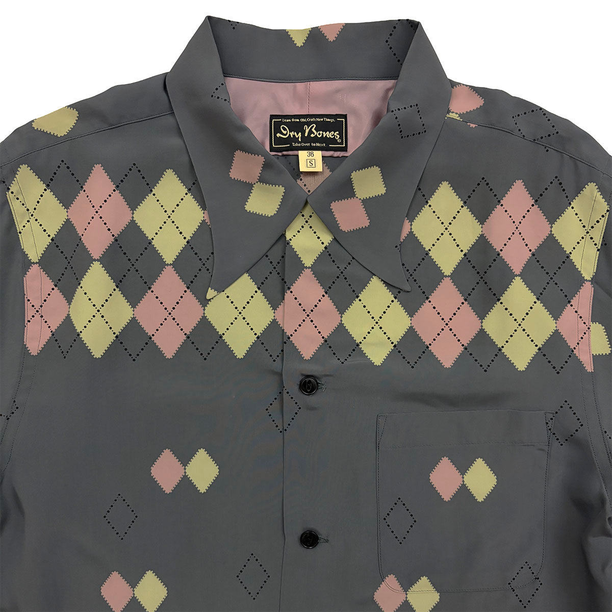 Border Argyle Open Shirt
