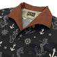 Print 2tone Italian Collar Shirt “ANCHOR”
