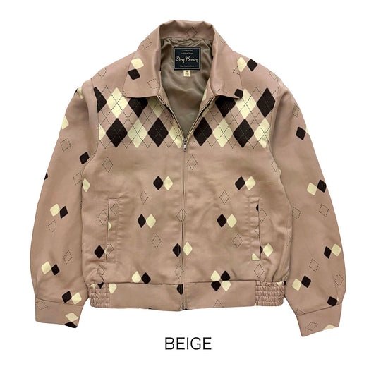 Border Argyle Gabardine Jacket