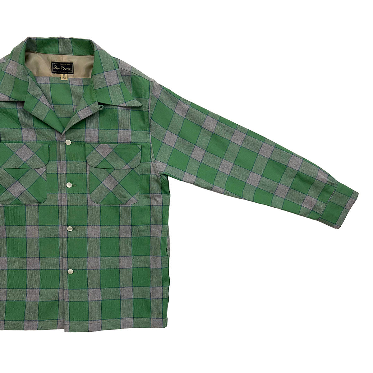 Windowpane Check 2 Flap Open Shirt