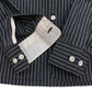 Stripe Band Collar Work Shirt