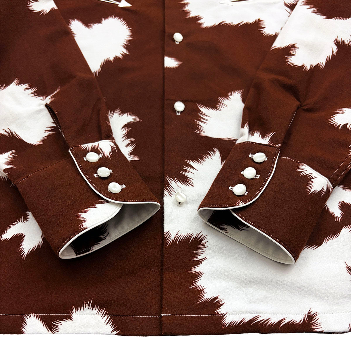 Print Flannel Western Open Shirt“HOLSTEIN”