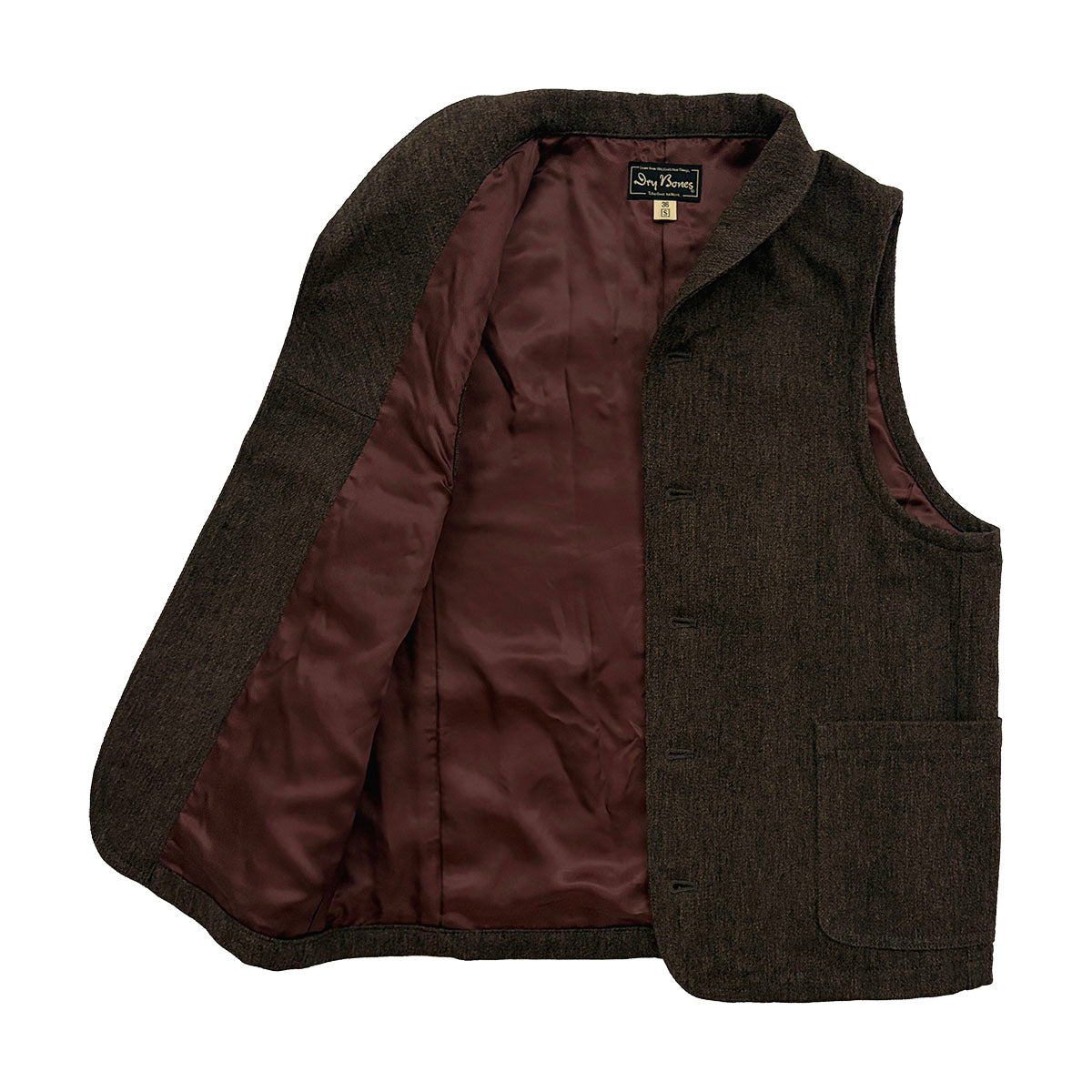 Tweed Shawl Collar Vest