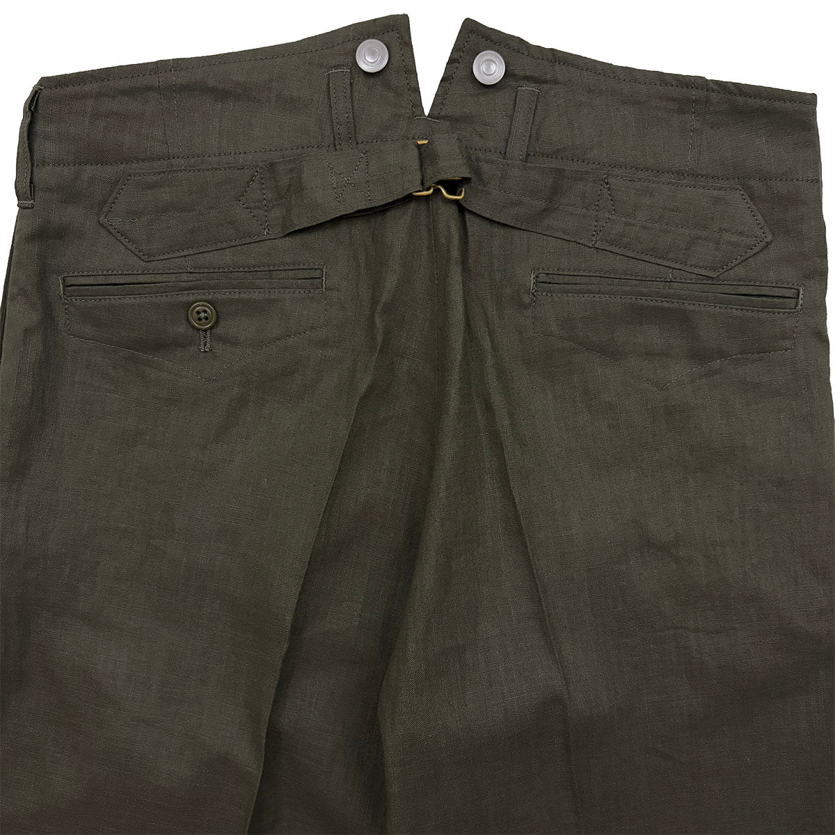 High Back Linen Work Trousers