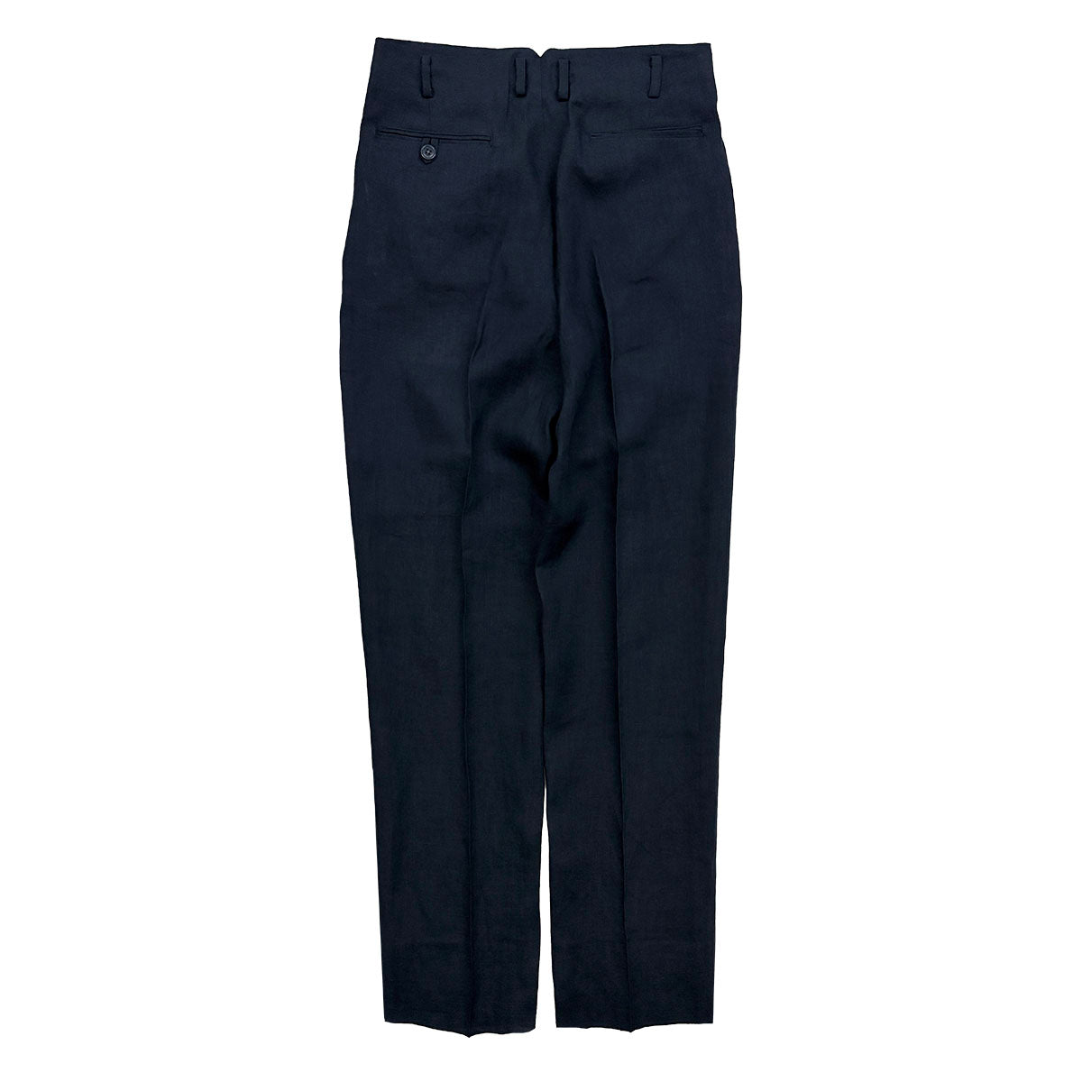 Hand Stitched Linen Two Tuck Trousers