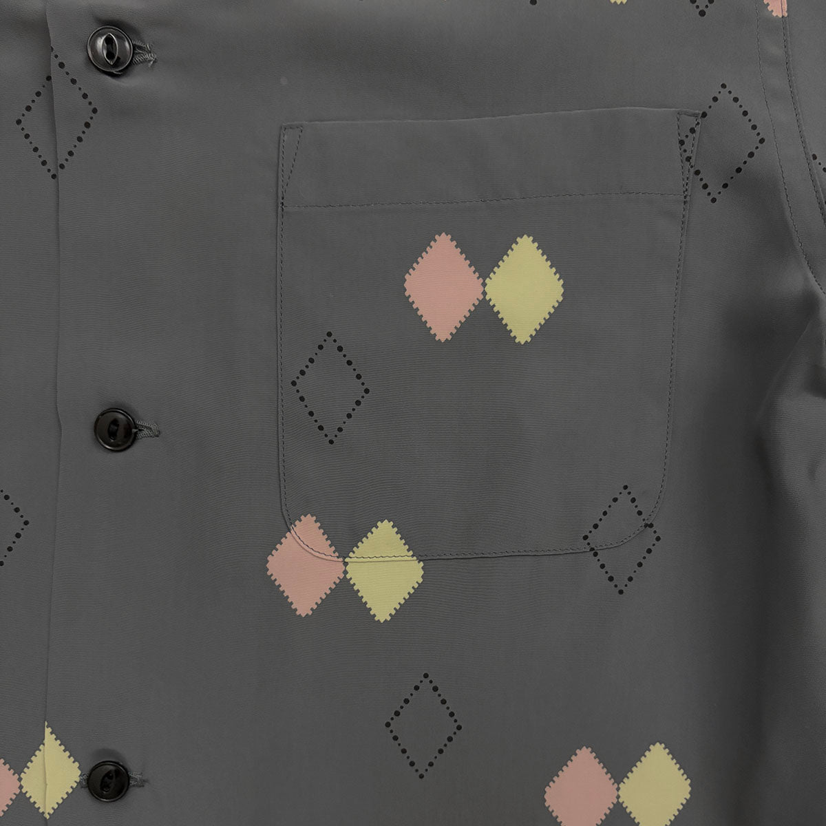 Border Argyle Open Shirt