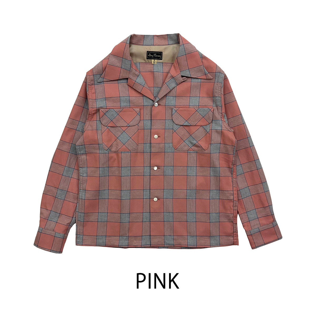 Windowpane Check 2 Flap Open Shirt