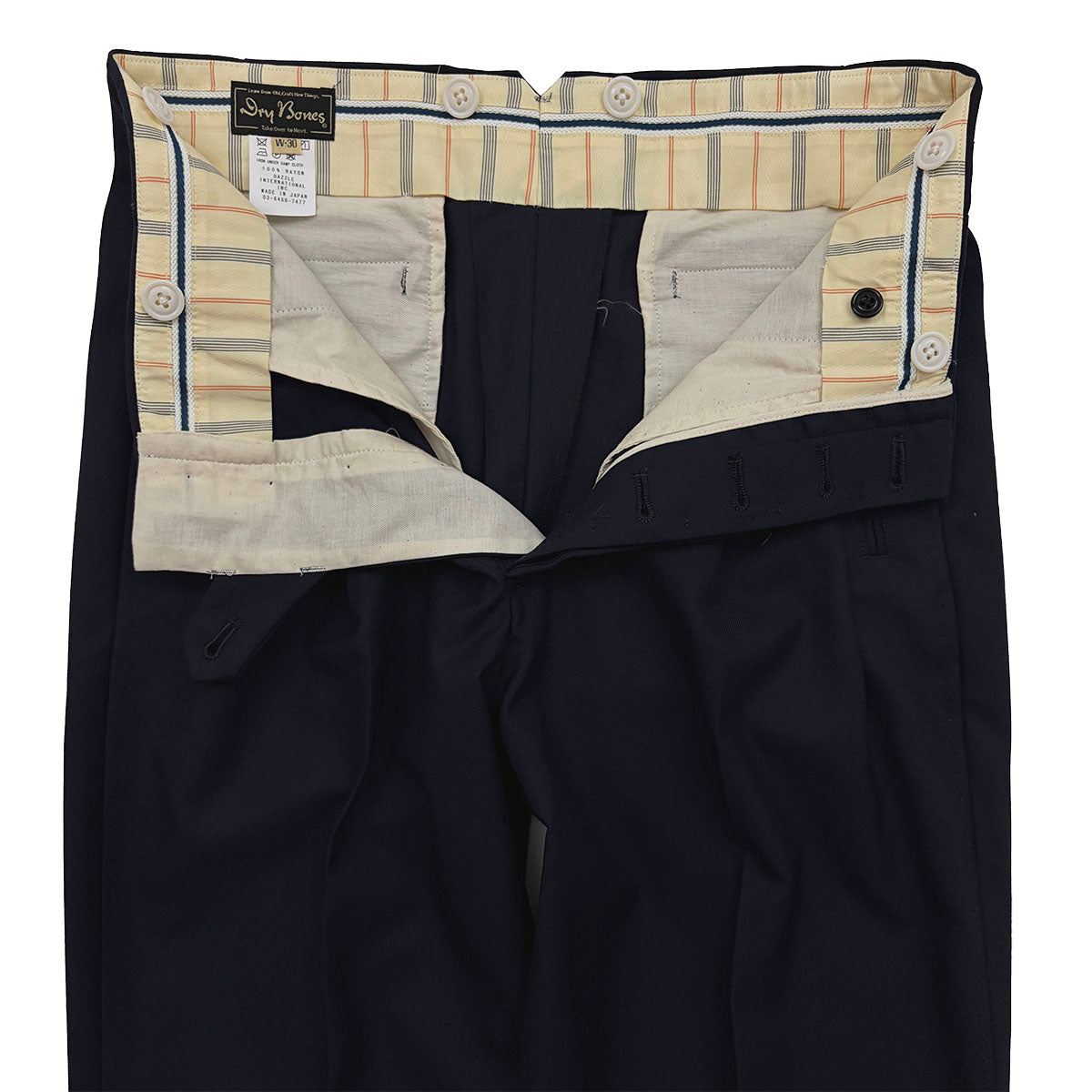 Wool Gabadine Two Tuck Trousers