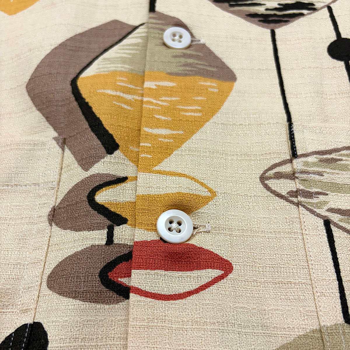 Print 2Pocket Open Shirt “MOBILE”