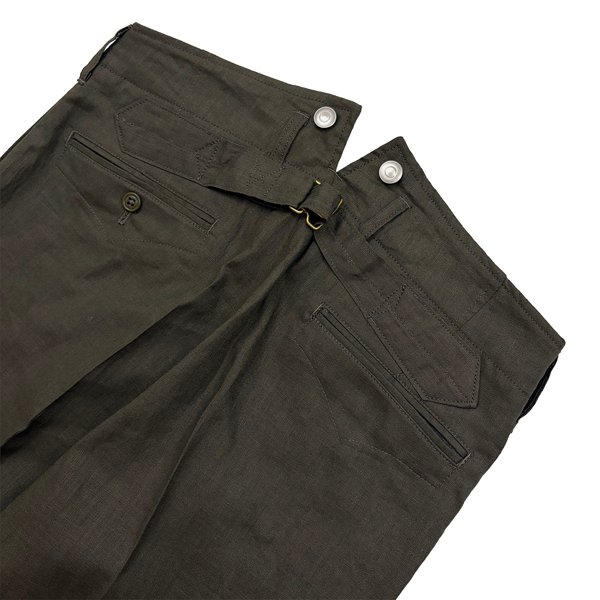 High Back Linen Work Trousers