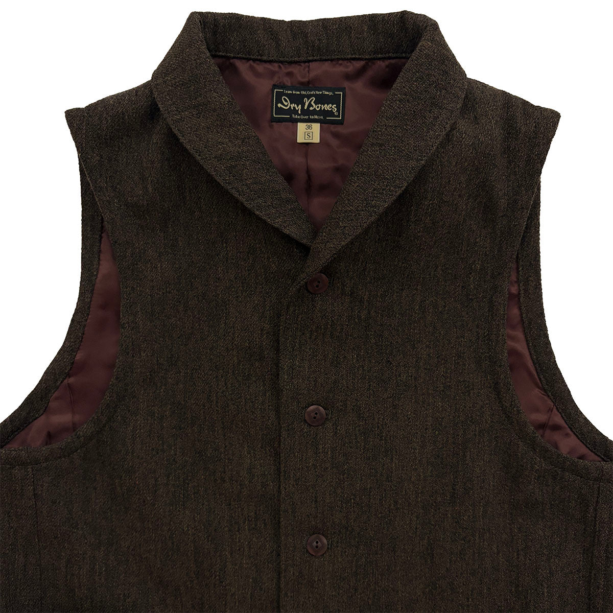 Tweed Shawl Collar Vest