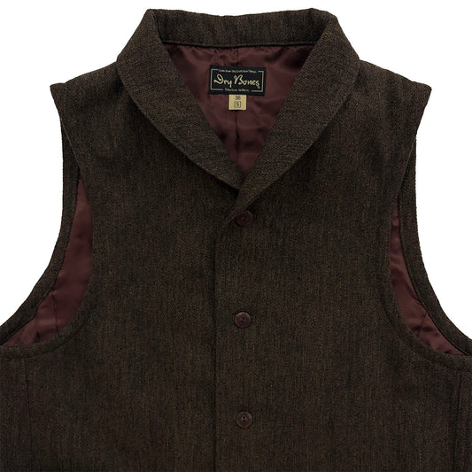 Tweed Shawl Collar Vest