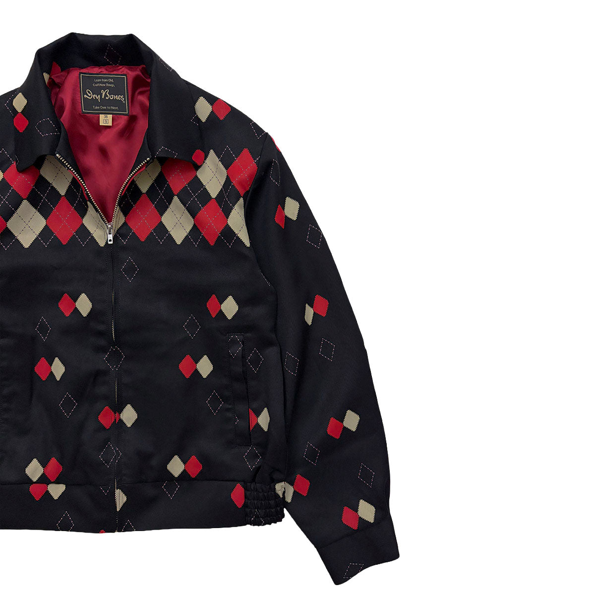 Border Argyle Gabardine Jacket