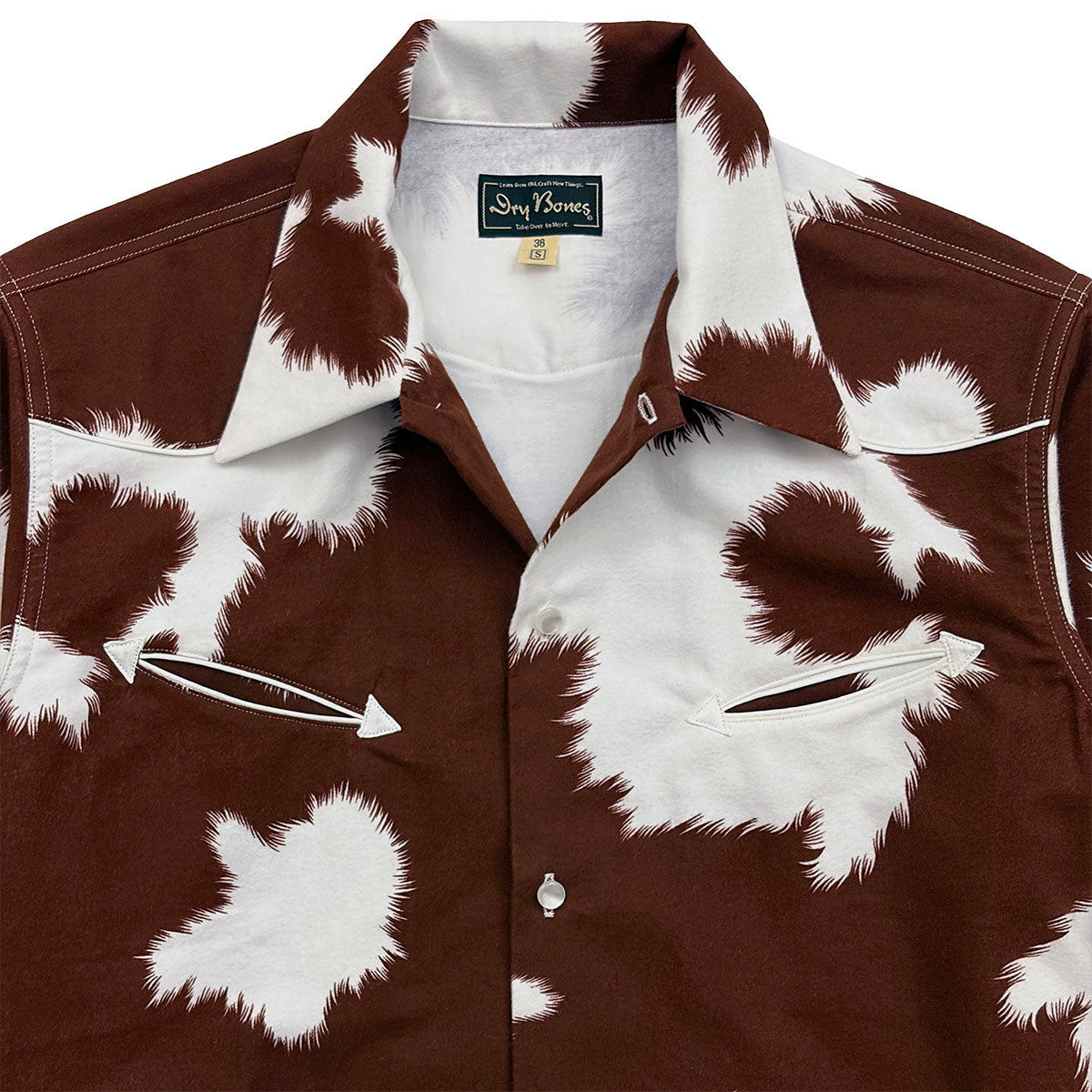 Print Flannel Western Open Shirt“HOLSTEIN”