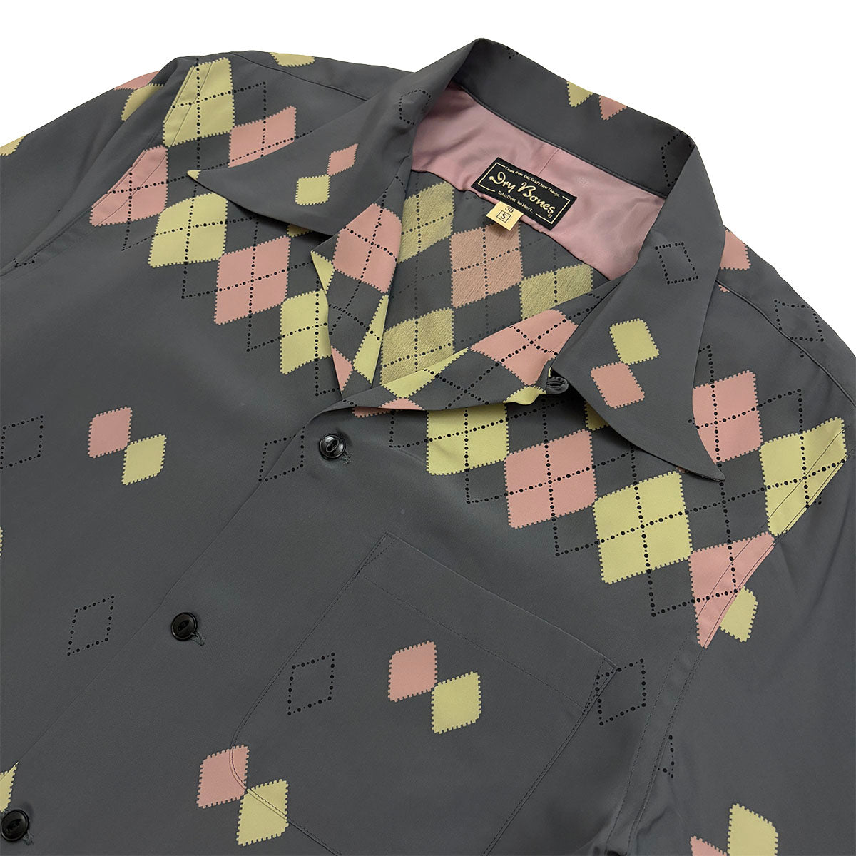 Border Argyle Open Shirt