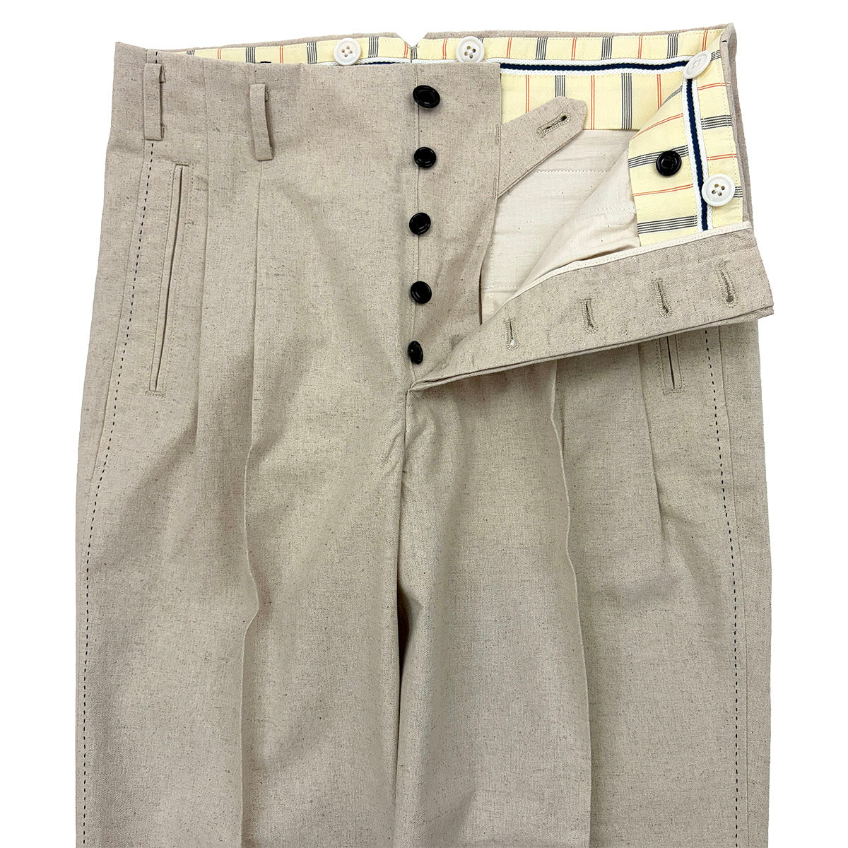 Hand Stitched Two Tuck Trousers