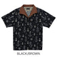 Print 2tone Italian Collar Shirt “ANCHOR”