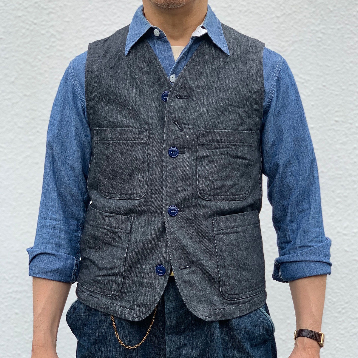 Denim Work Vest