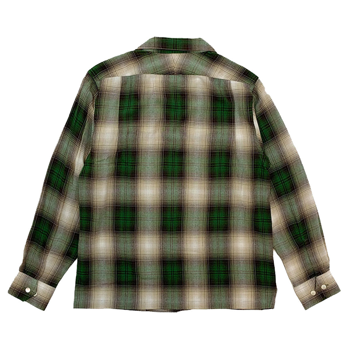 90s“Dry Bones” レーヨンシャツ オンブレ 開襟 ボックスシルエット Ombre Check 2 Flap Open Shirt – Dry Bones Online Shop